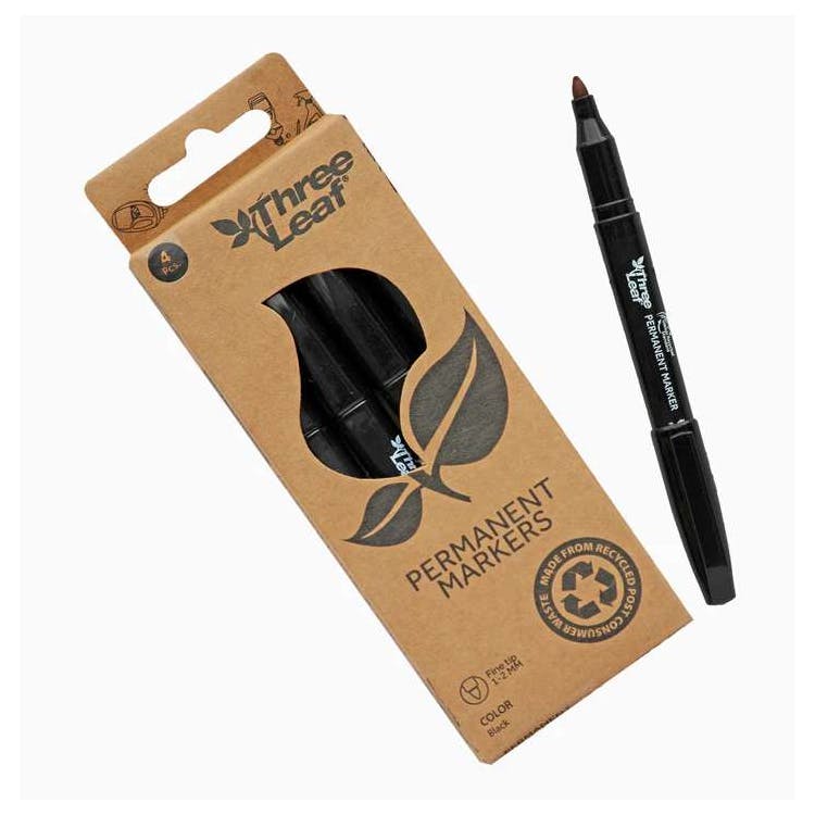 Permanent Markers - Black 4 Pack 2