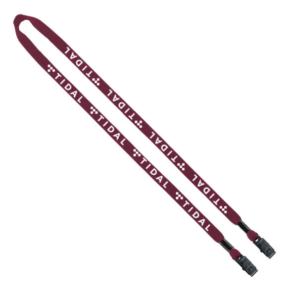 1/2" Cotton Double Bulldog Clip Lanyard 8