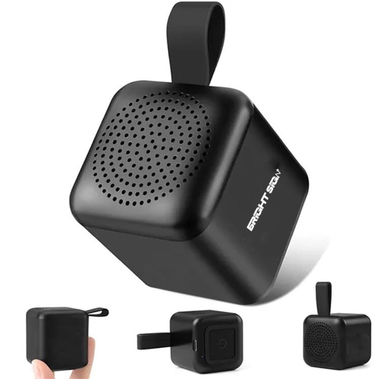 Light Up Logo Portable Mini Cube Bluetooth Speaker 3