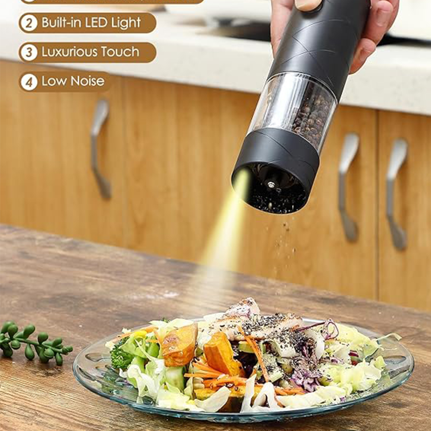 Gravity Electric Salt and Pepper Grinder Set 3