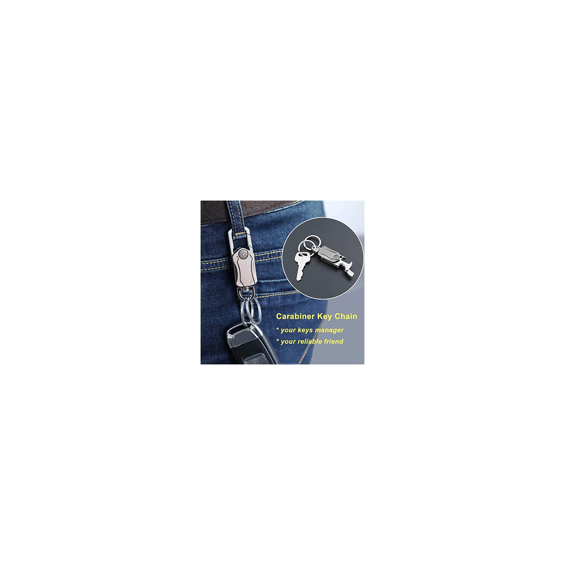 Multifunctional Finger Spinner Metal Keychain 2
