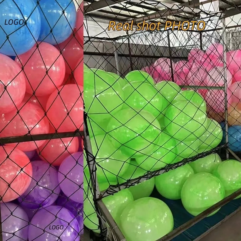 Inflatable Yoga Marbleized Bouncy Balls for Kids Outdoor Fun 4