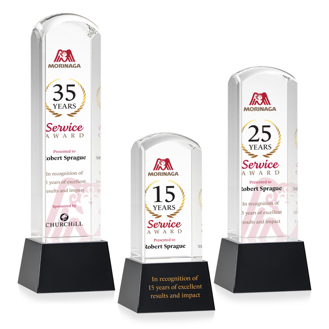 Silkwood VividPrint™ Award on Base - Black