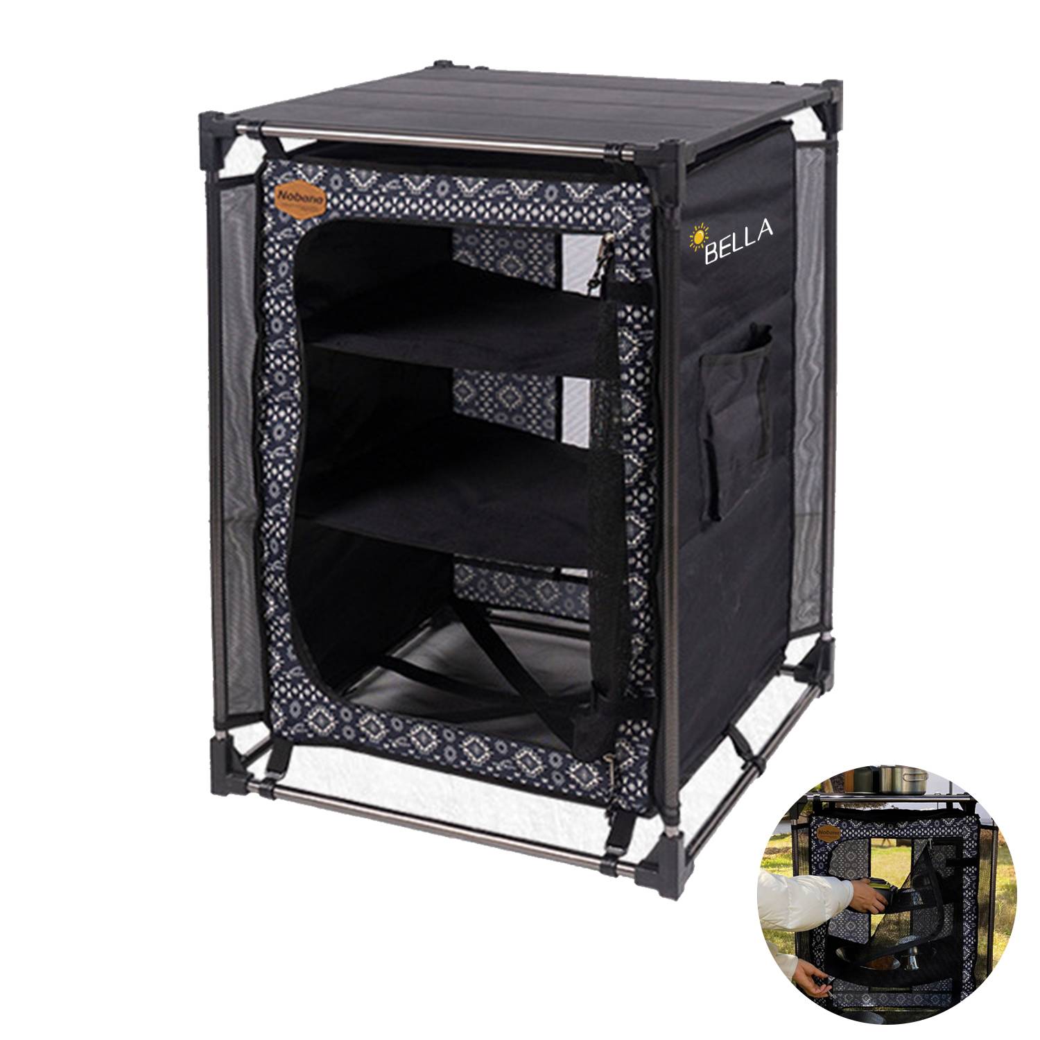 Aluminium alloy outdoor folding storage rack 2