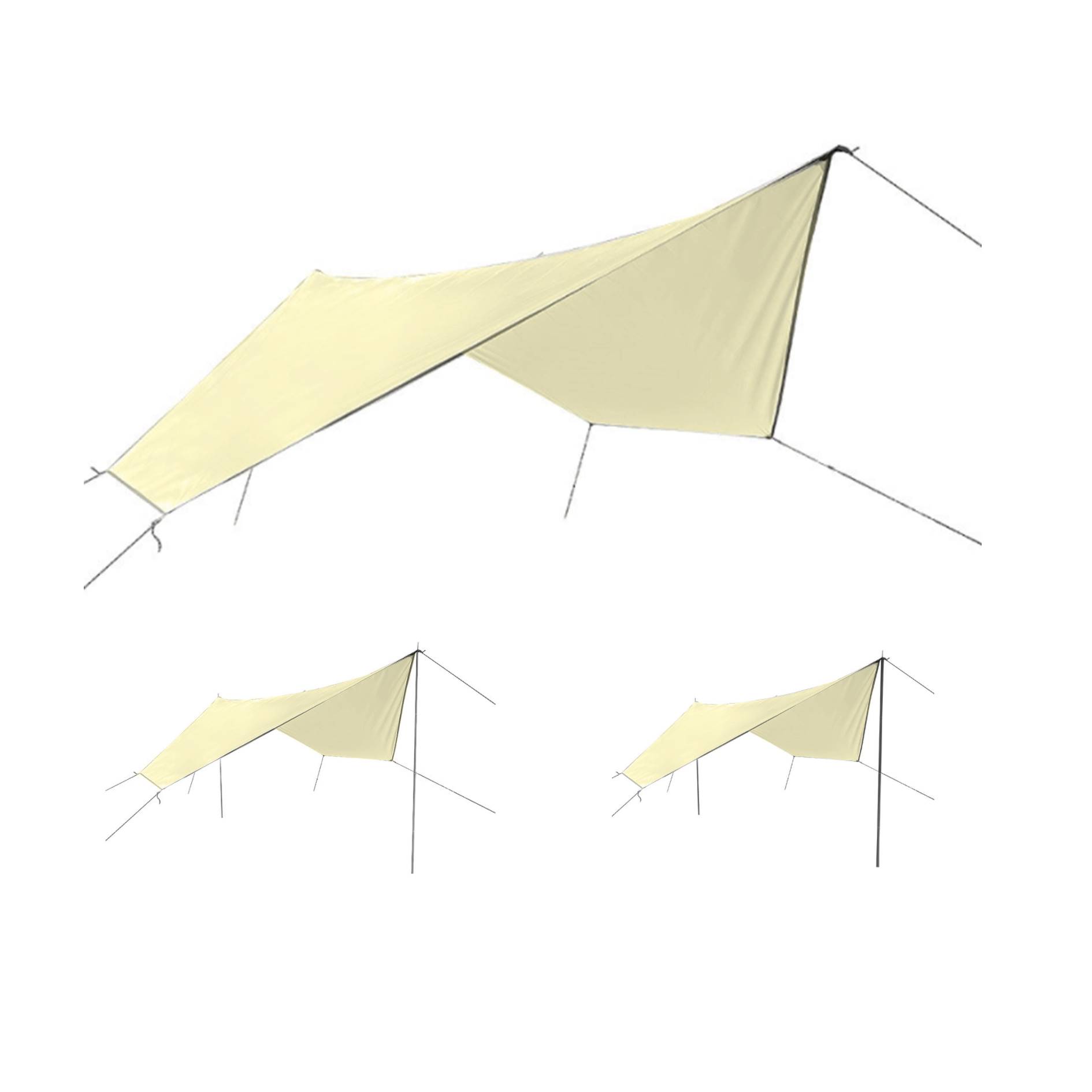 Outdoor Sunshade Rainproof Fly Tent Tarp 4
