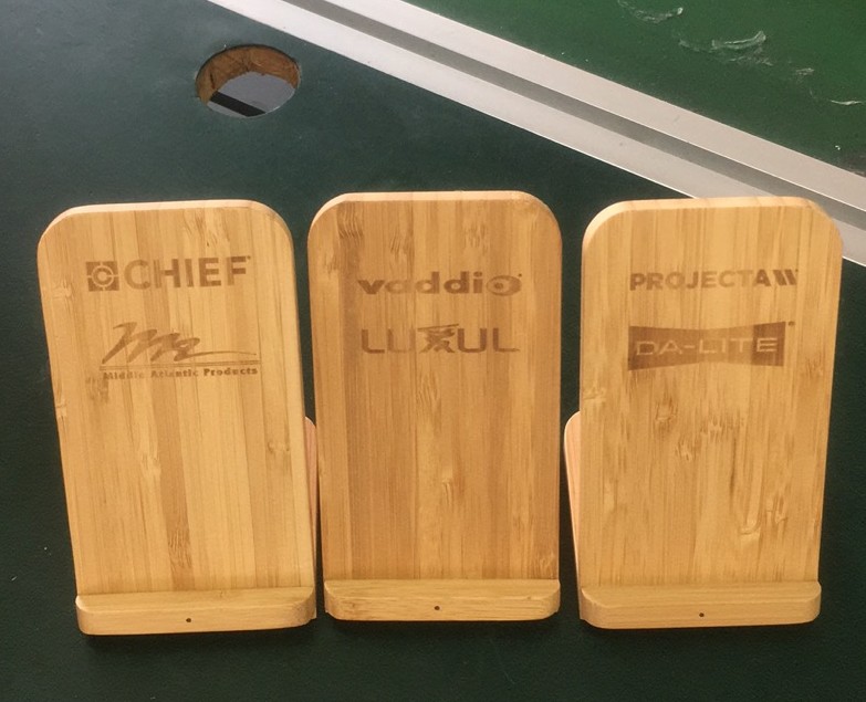 Vertical Bamboo Wireless Charger 1