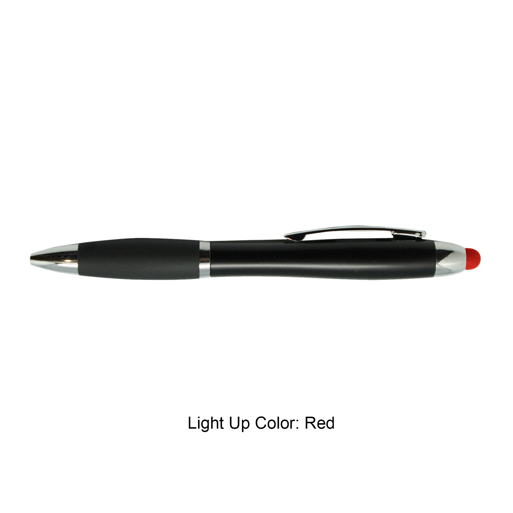Curvy Plastic twist Stylus Pen w/Light UP Engraving 5