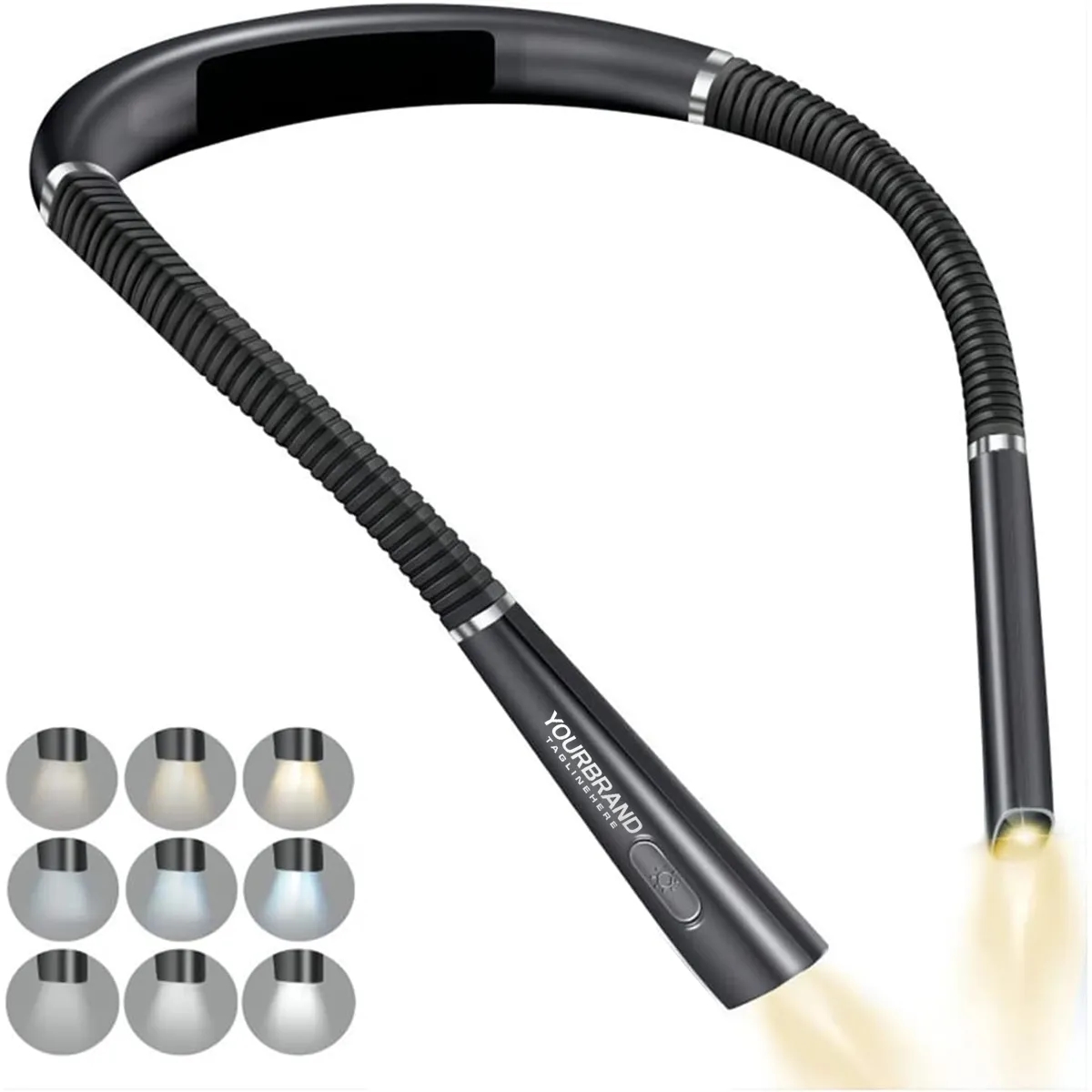 Custom 3 Color 9 Brightness Level LED Neck Reading Light 2