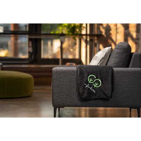 100% Recycled PET Fleece Blanket with RPET Pouch 110