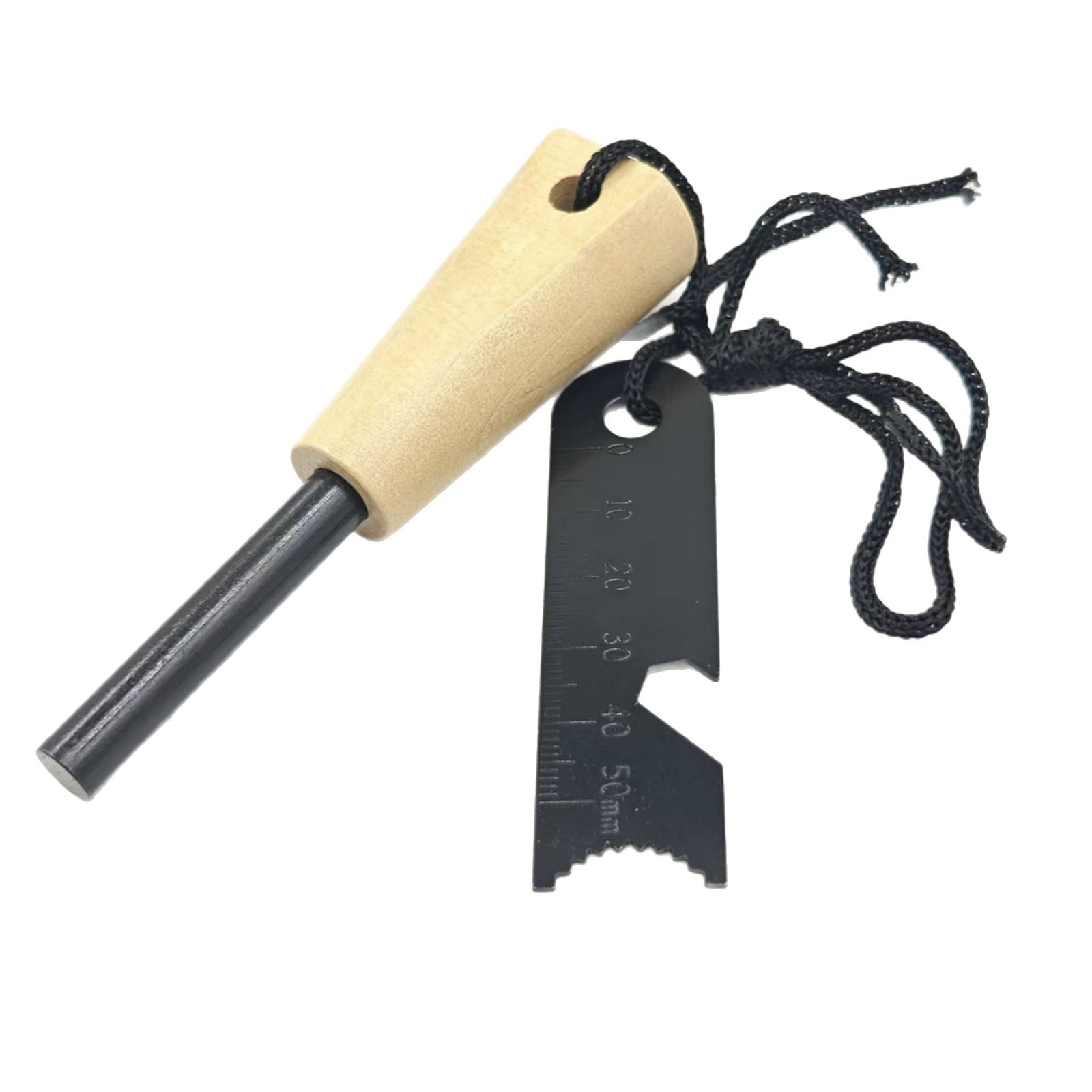 MOQ50 Camping Fire Stone with Wooden Handle 2