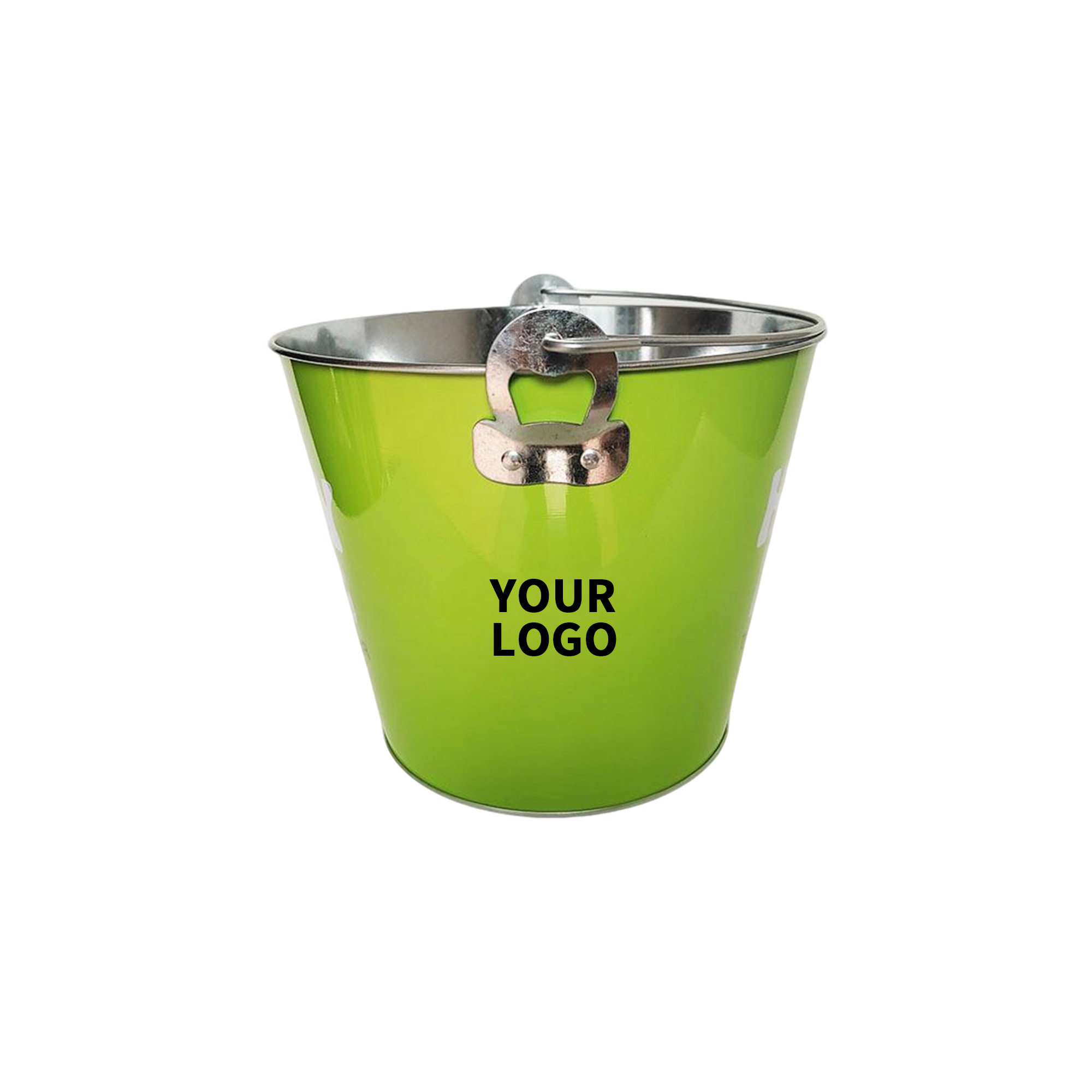 Galvanized Steel Ice Bucket 5 Quart With Opener 3