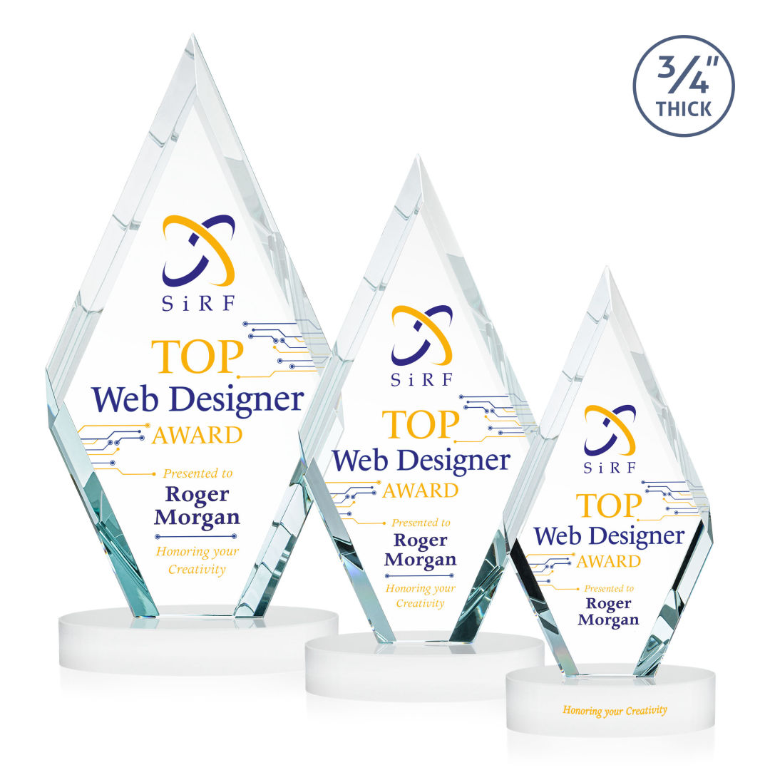 Richmond VividPrint™ Award on Alberton Base - White