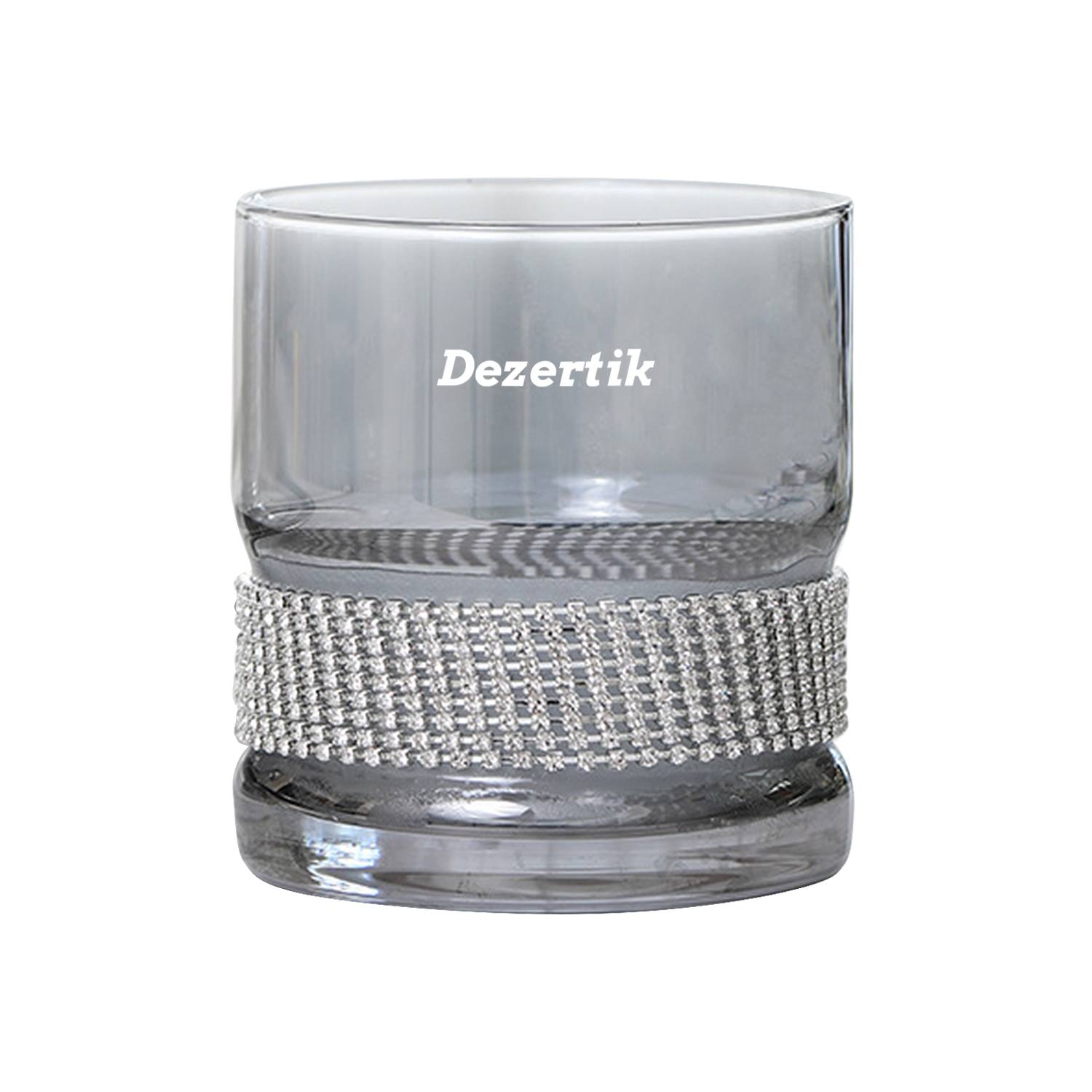 Diamond-encrusted glass water cup 2