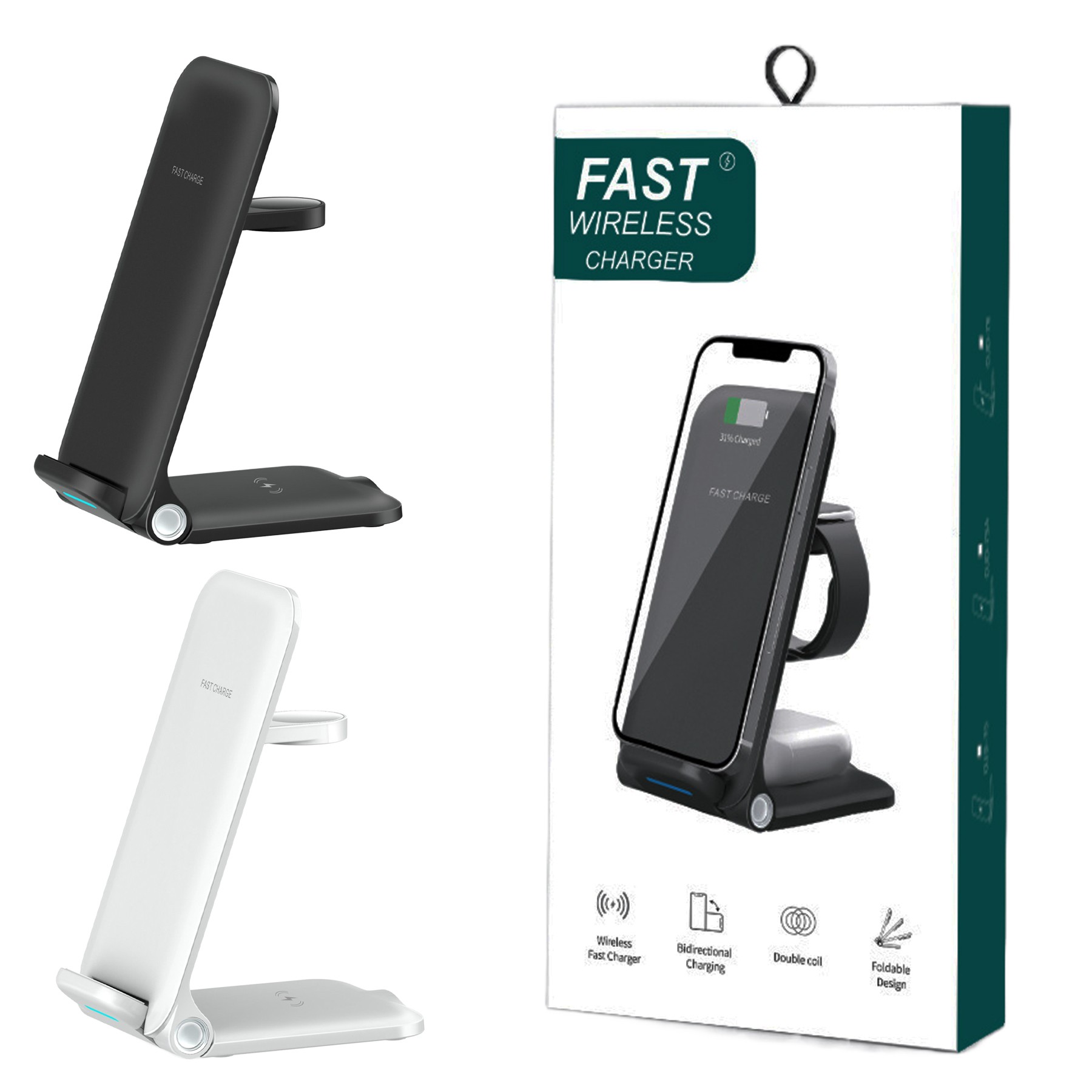 3 in 1 Foldable Magnetic Wireless Fast Charging Station 2