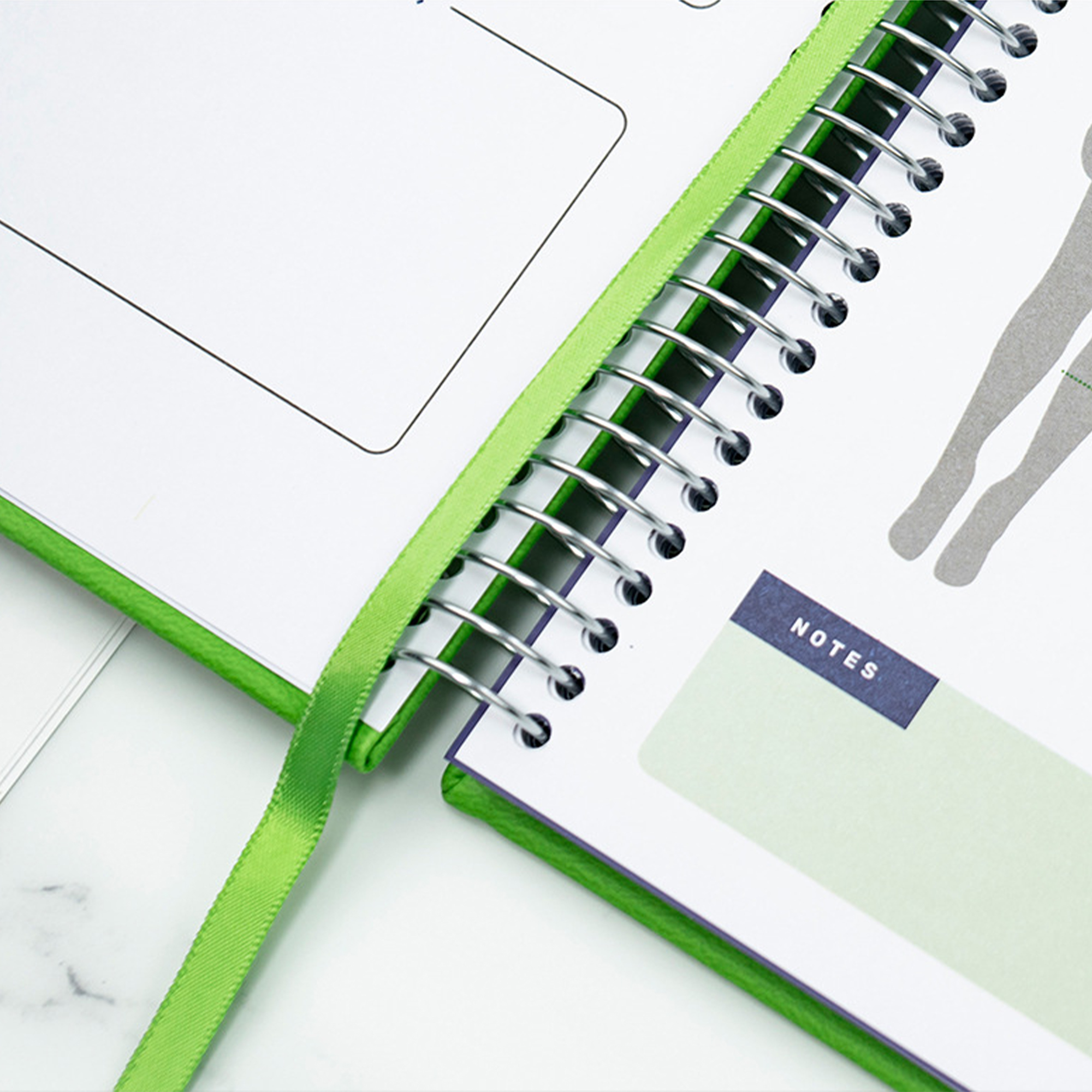 9.3" x 6.7" Fitness Planner Notebook PU Cover 2