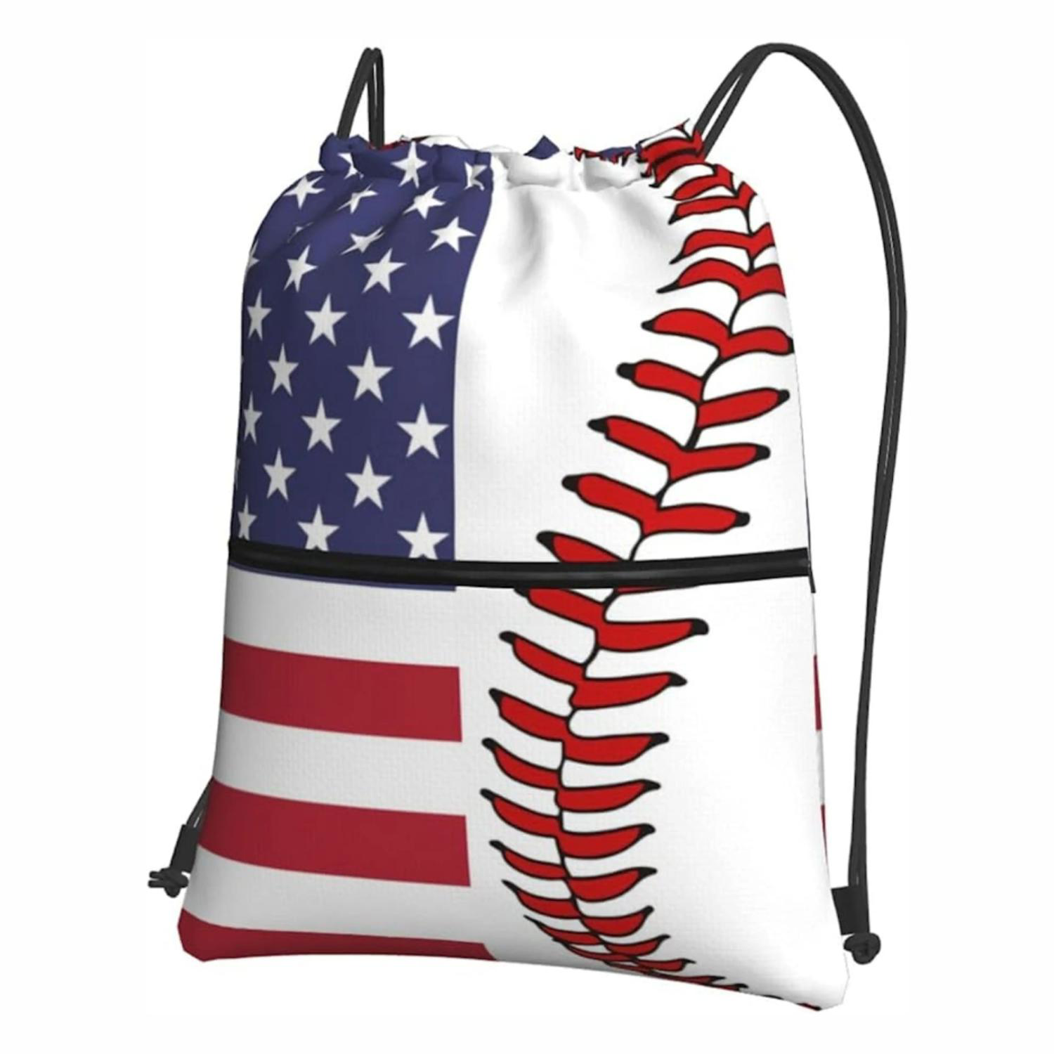 Premium Sublimated Drawstring Cinch Up w/ Zipper Pocket Backpack (14" x 17") 3