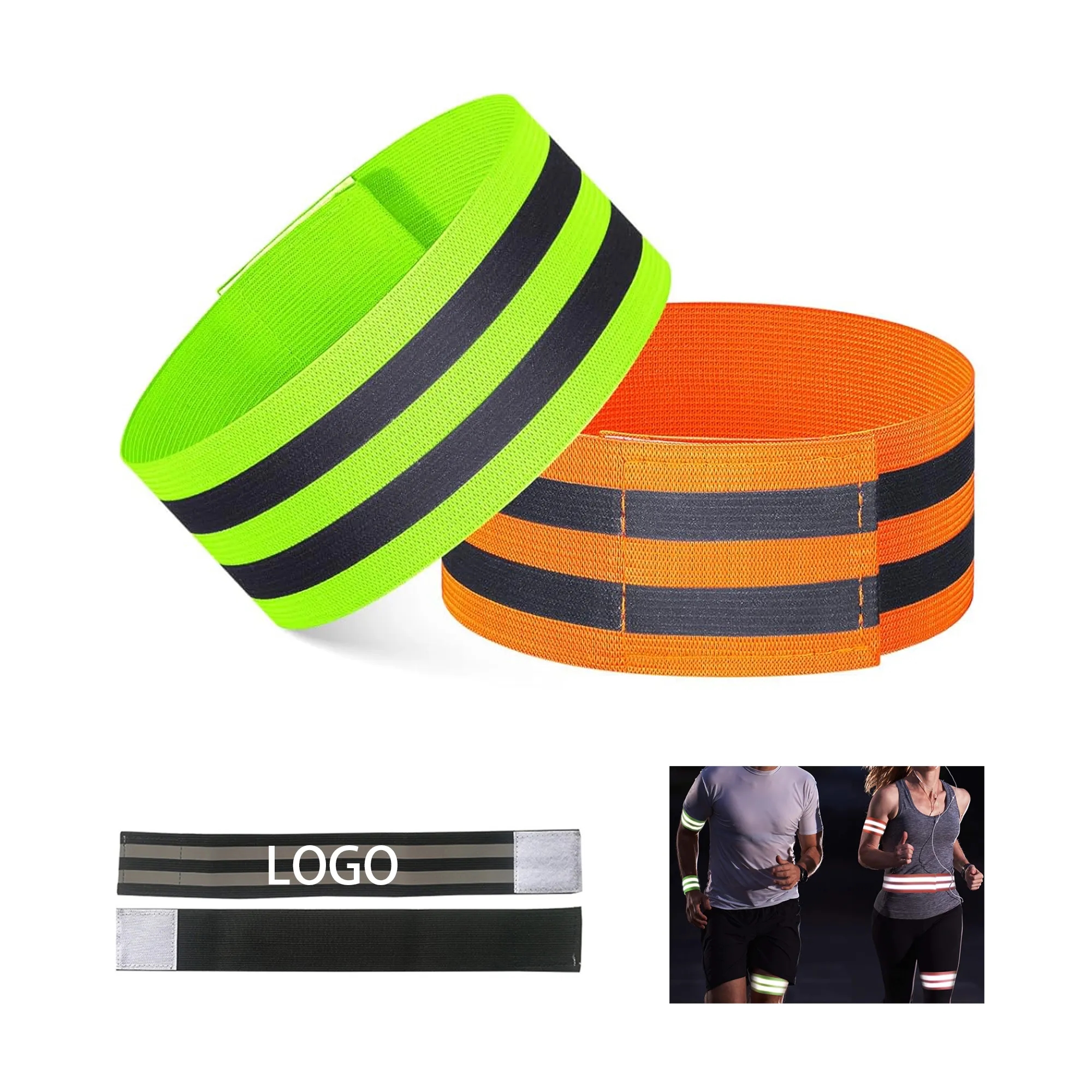 Adjustable Reflective Arm Bands for Runner 3