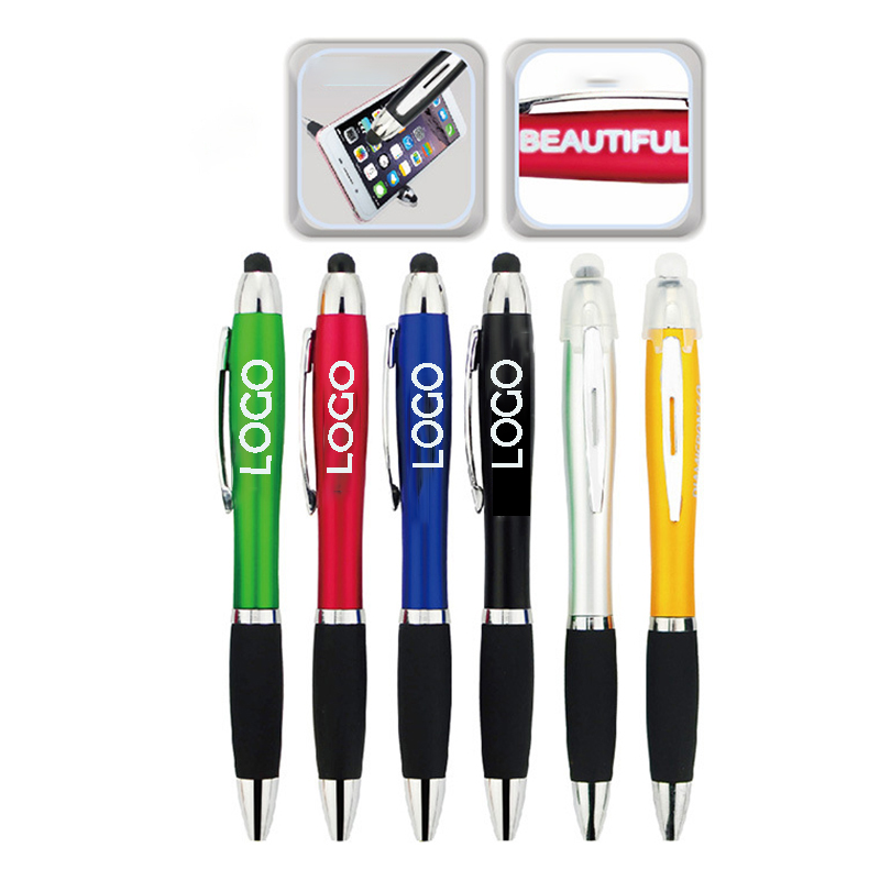 Stylus Ballpoint Pen for Touch Screens w/LED Light 2