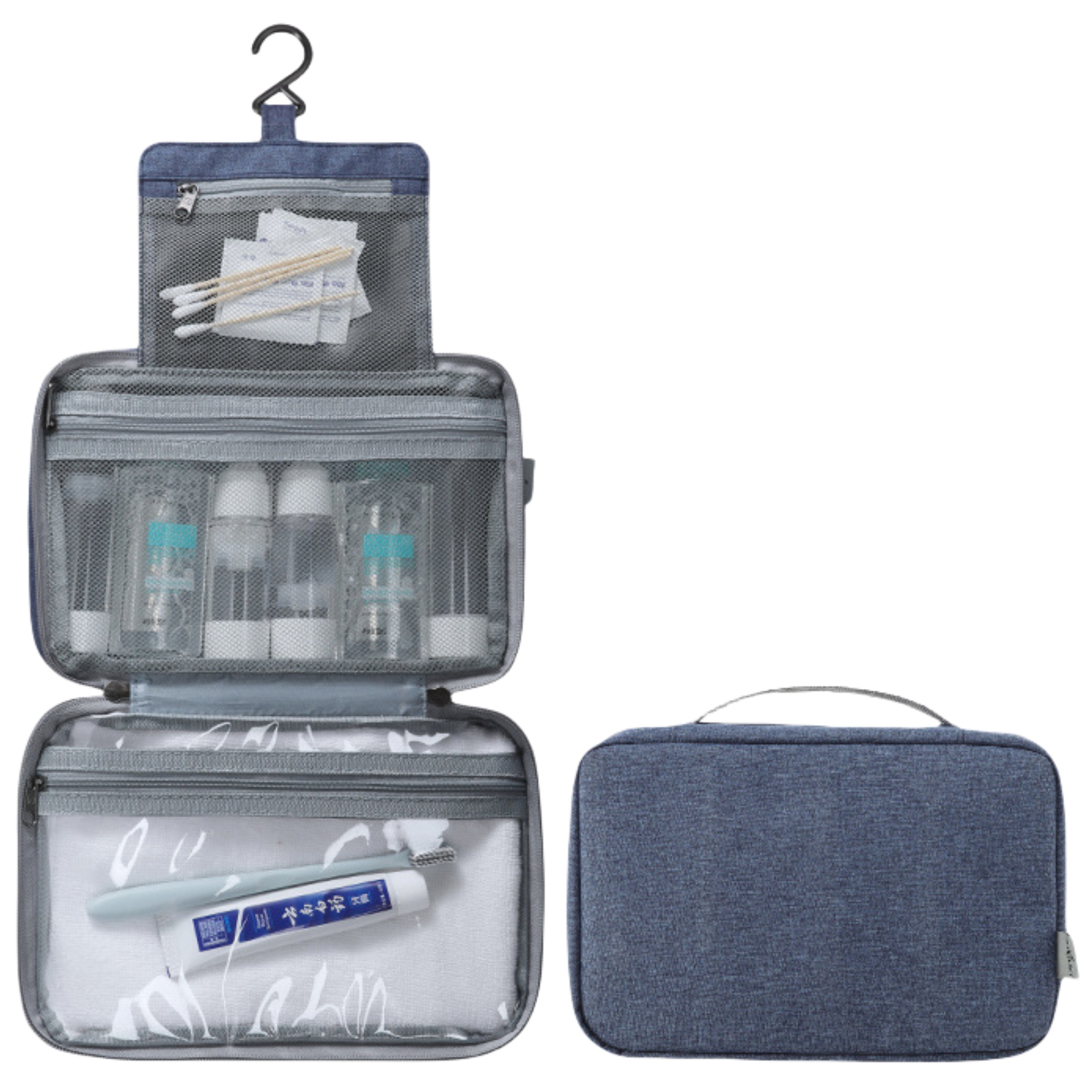 Travel Toiletry Bag with Hanging Hook 6