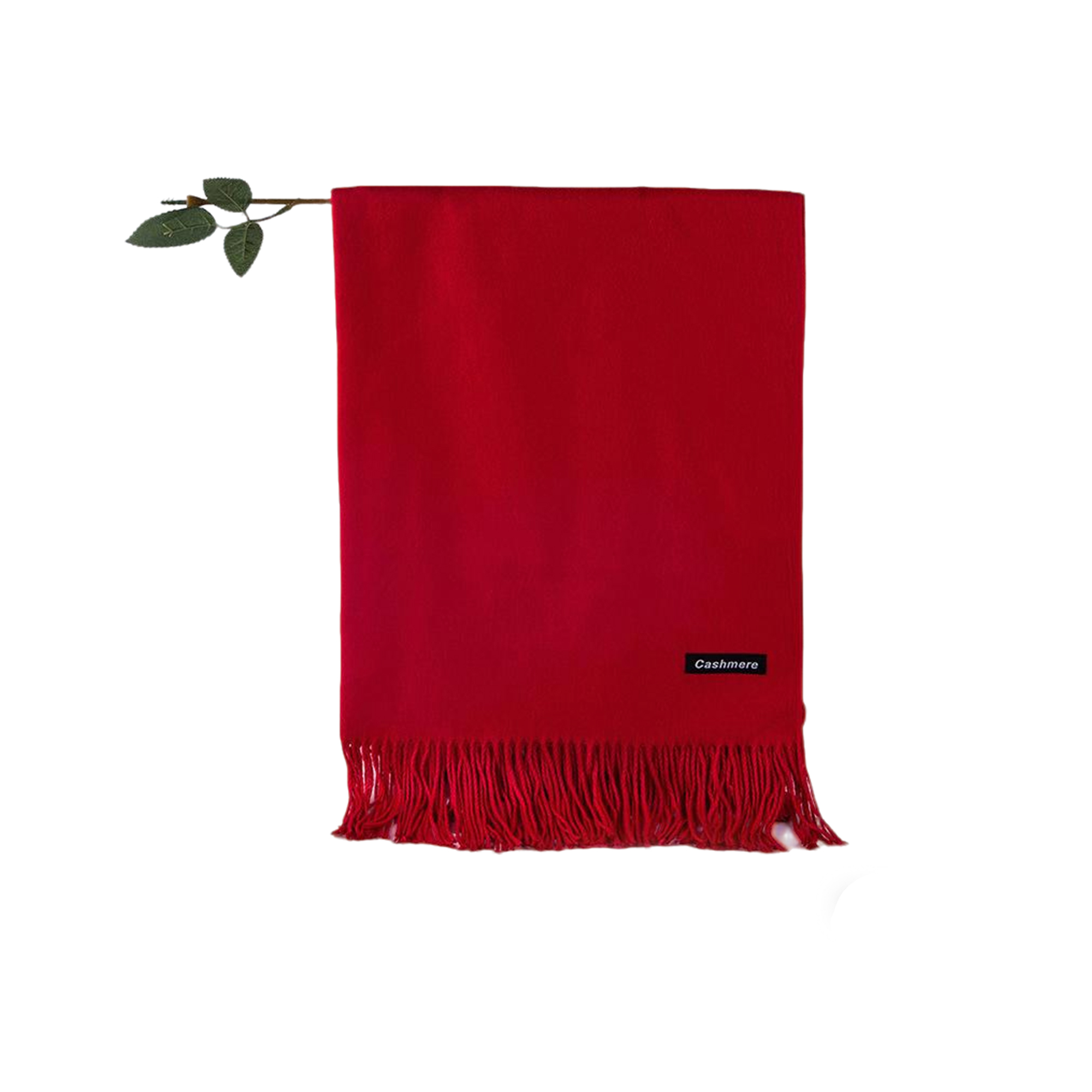 Soft Imitation Cashmere Woven Scarf With Fringe 71" By 28" 13