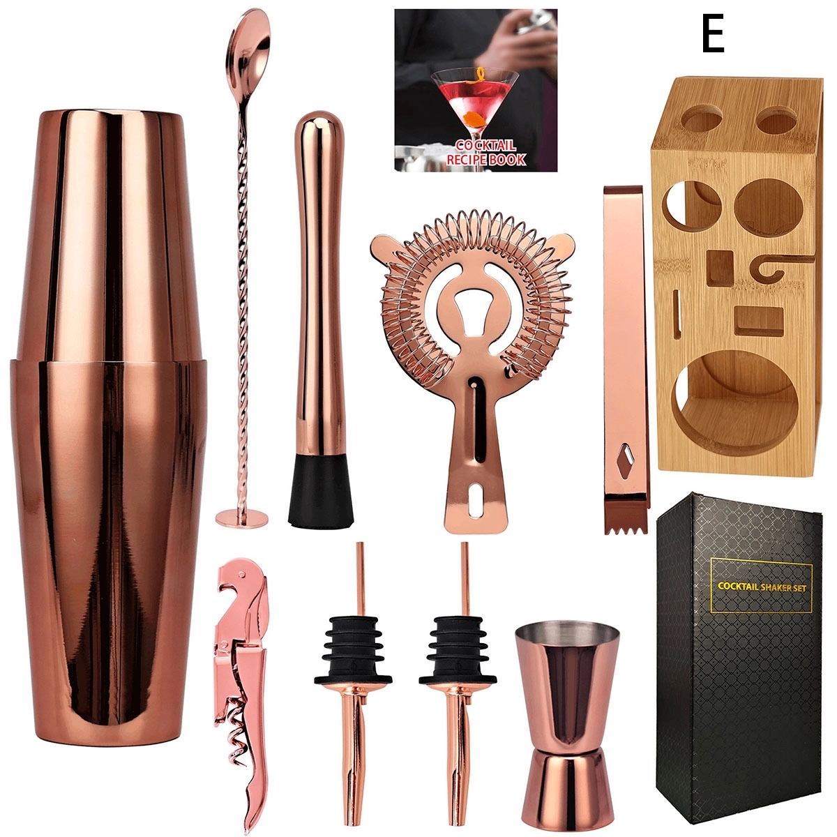 10Pcs Cocktail Shaker Set 4