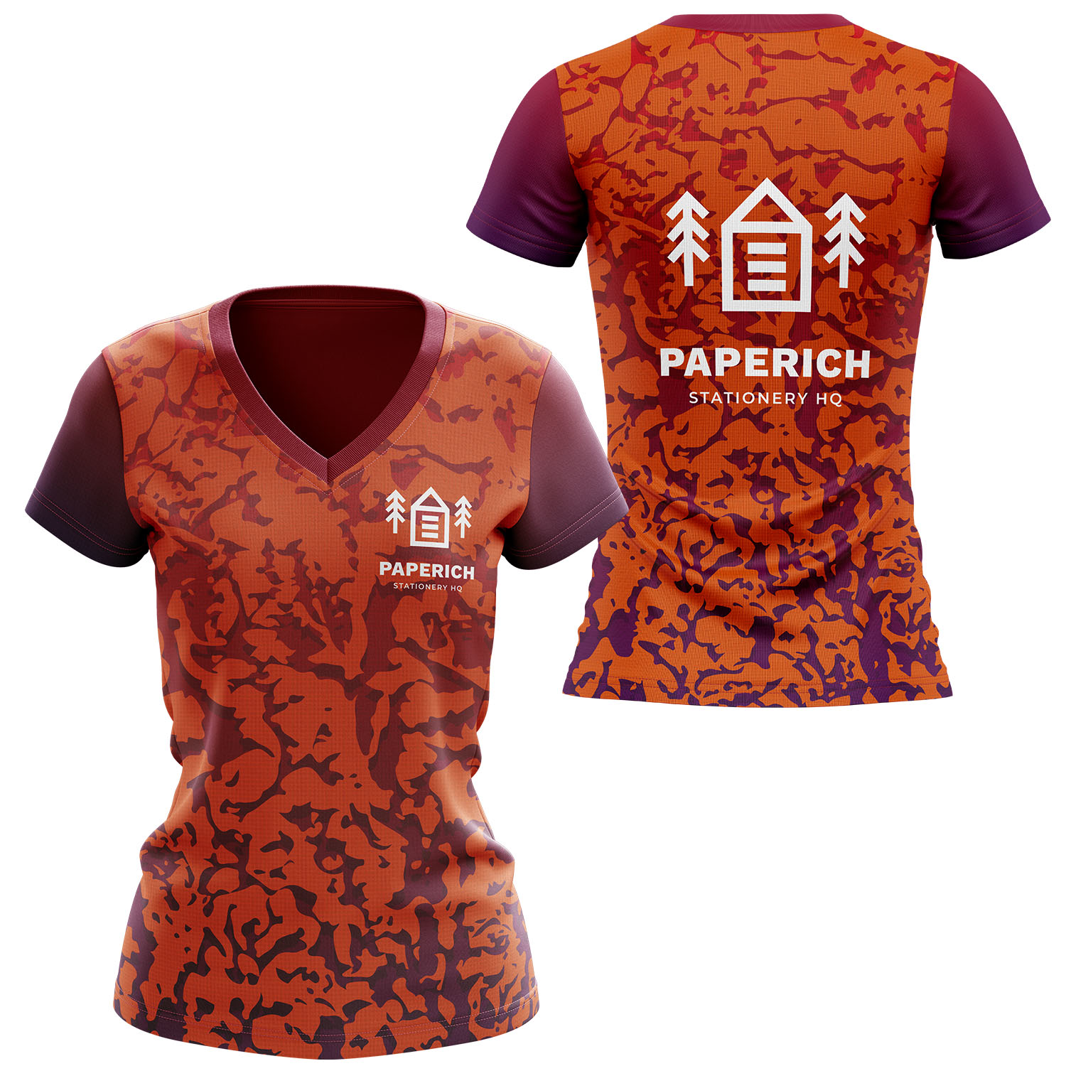 Women 150 GSM Short Hole Mesh Performance Sublimation V-Neck Short Sleeve T-shirt 3