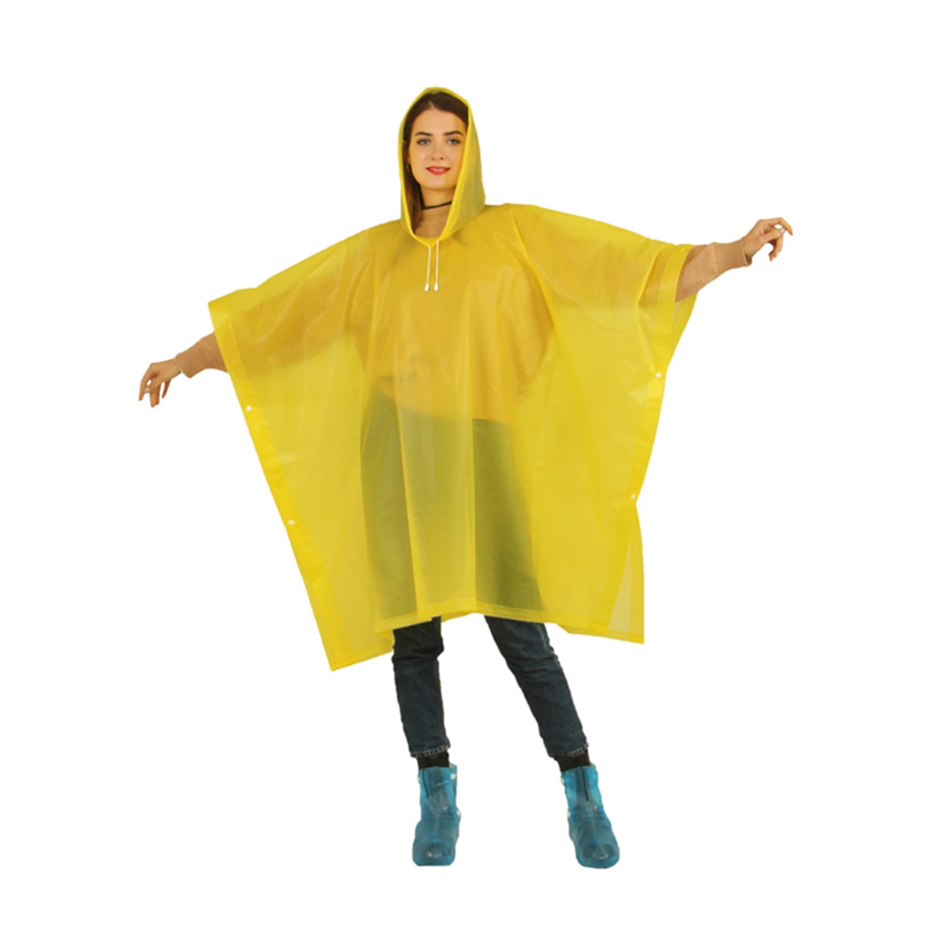 Portable EVA Raincoats for Adults Waterproof Poncho 3