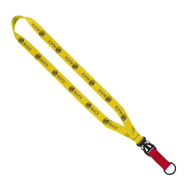 3/4" Multi-Color Polyester Lanyard with Slide Buckle Release & Split-Ring 41