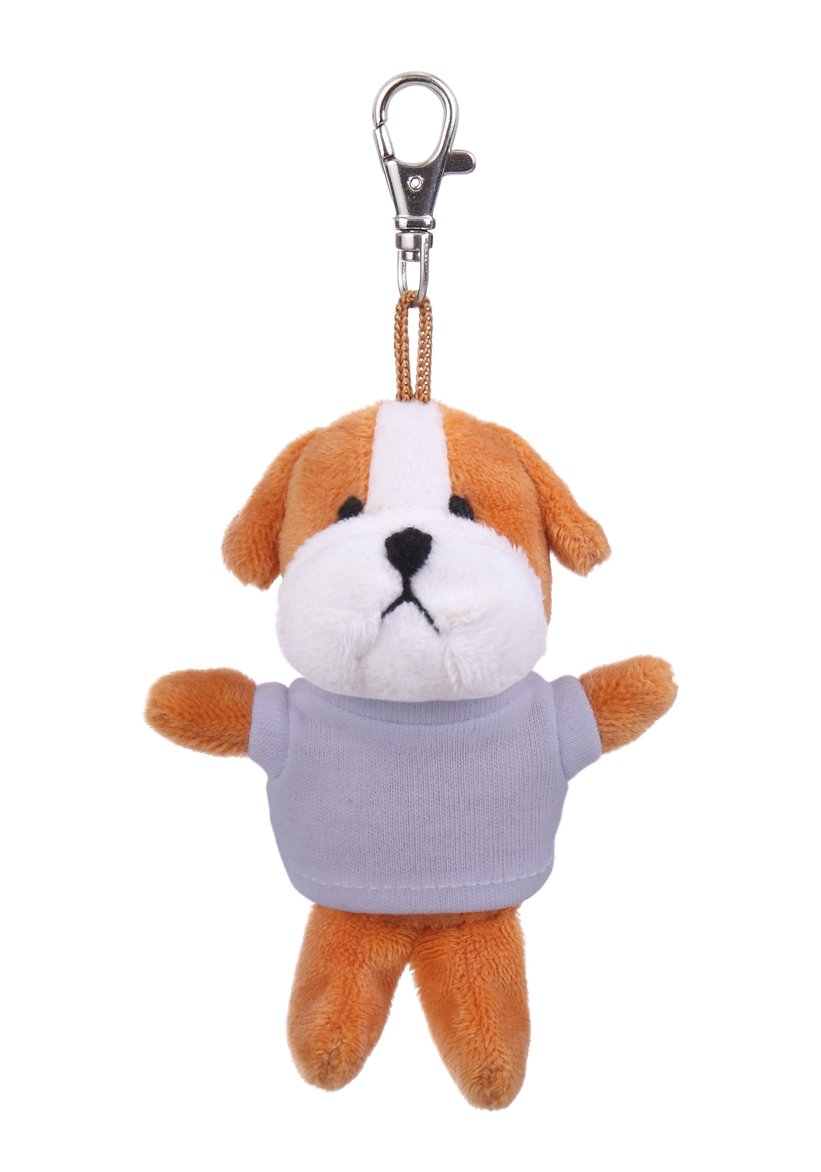 Soft Plush Bulldog Keychain with Tee 3