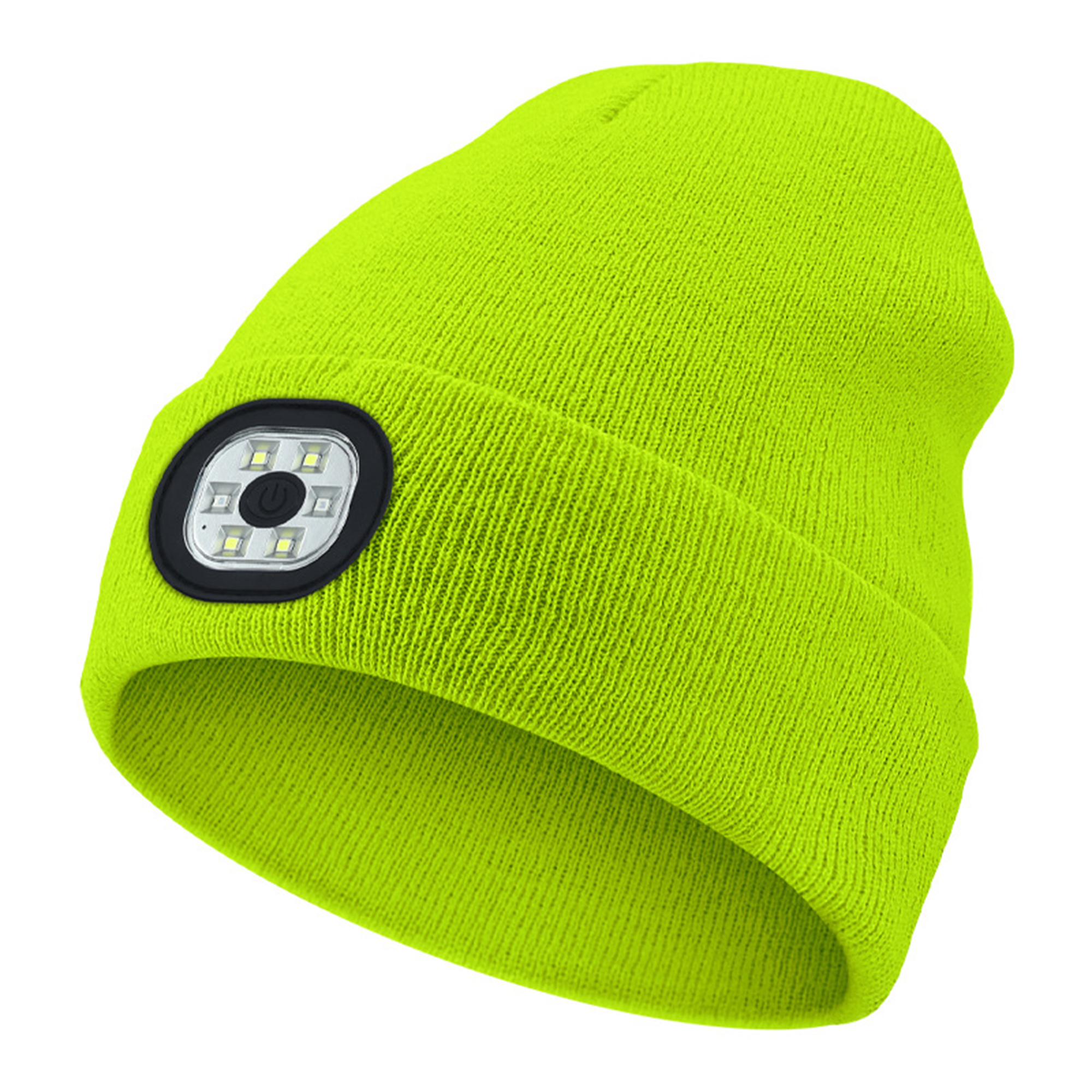 Acrylic Knit Beanie With Rechargeable LED Light 7.87" x 8.6" x 2" 10