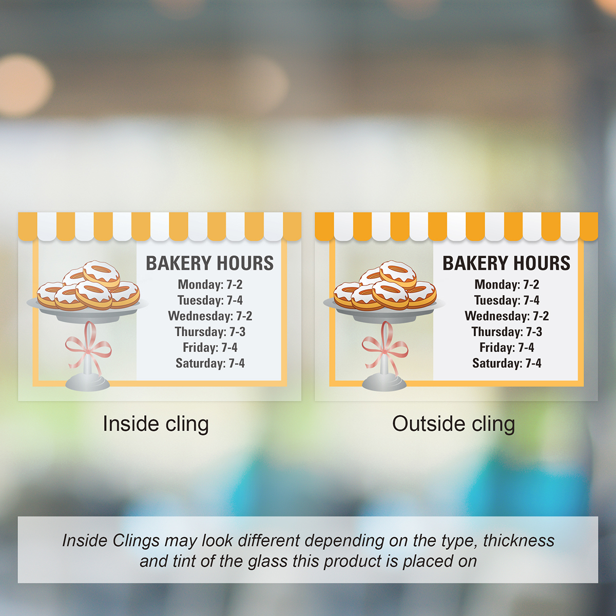 8" x 12" Inside Window Static Cling 4