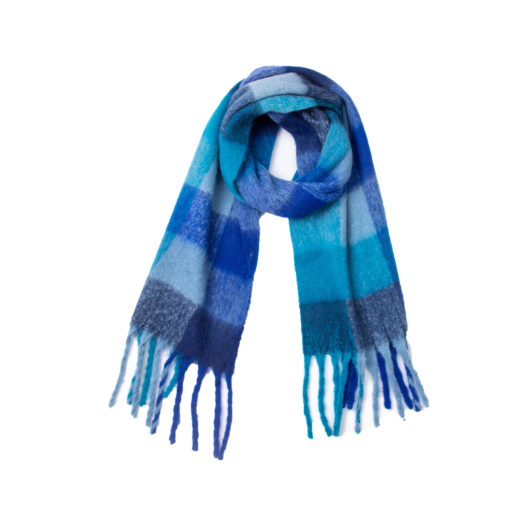 Big Coloured Checked Winter Warm Wrap Scarf 16