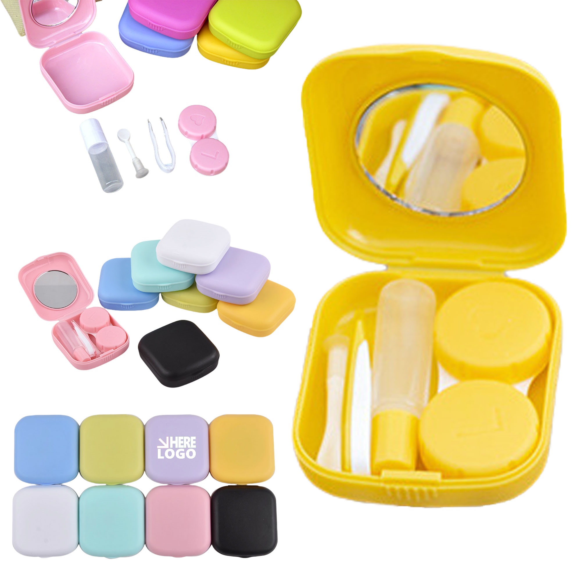Colorful Contact Lens Case Kit with Mirror 1