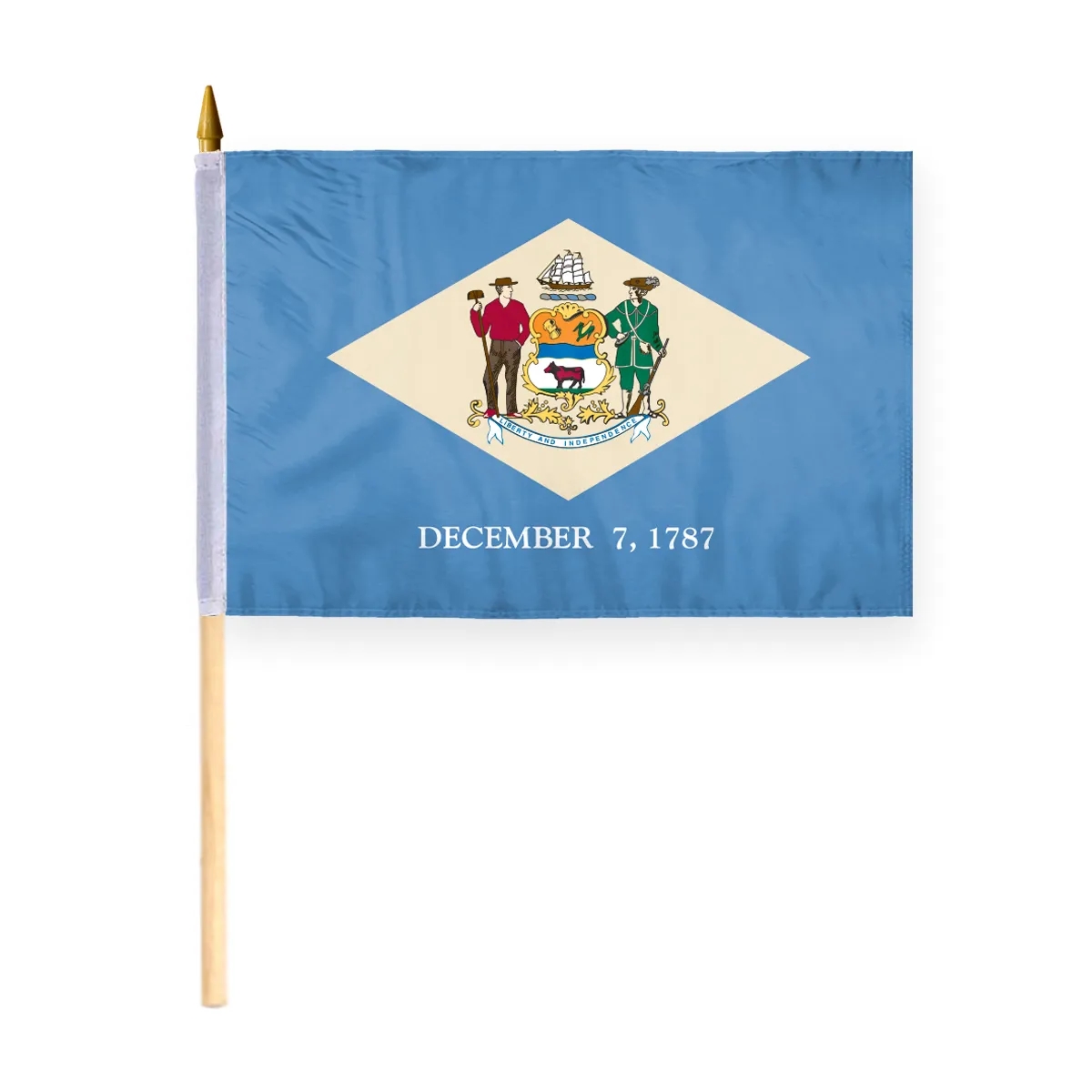 4"x6" & 12"x18'' Delaware ePoly Printed Stick Flags 2