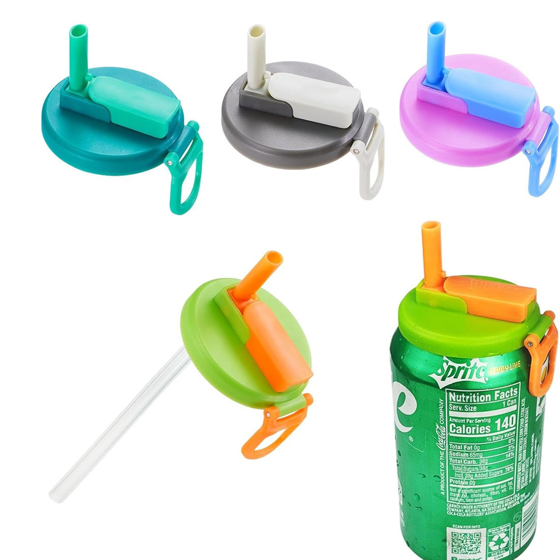 Reusable Silicone Can Straw Lid 6