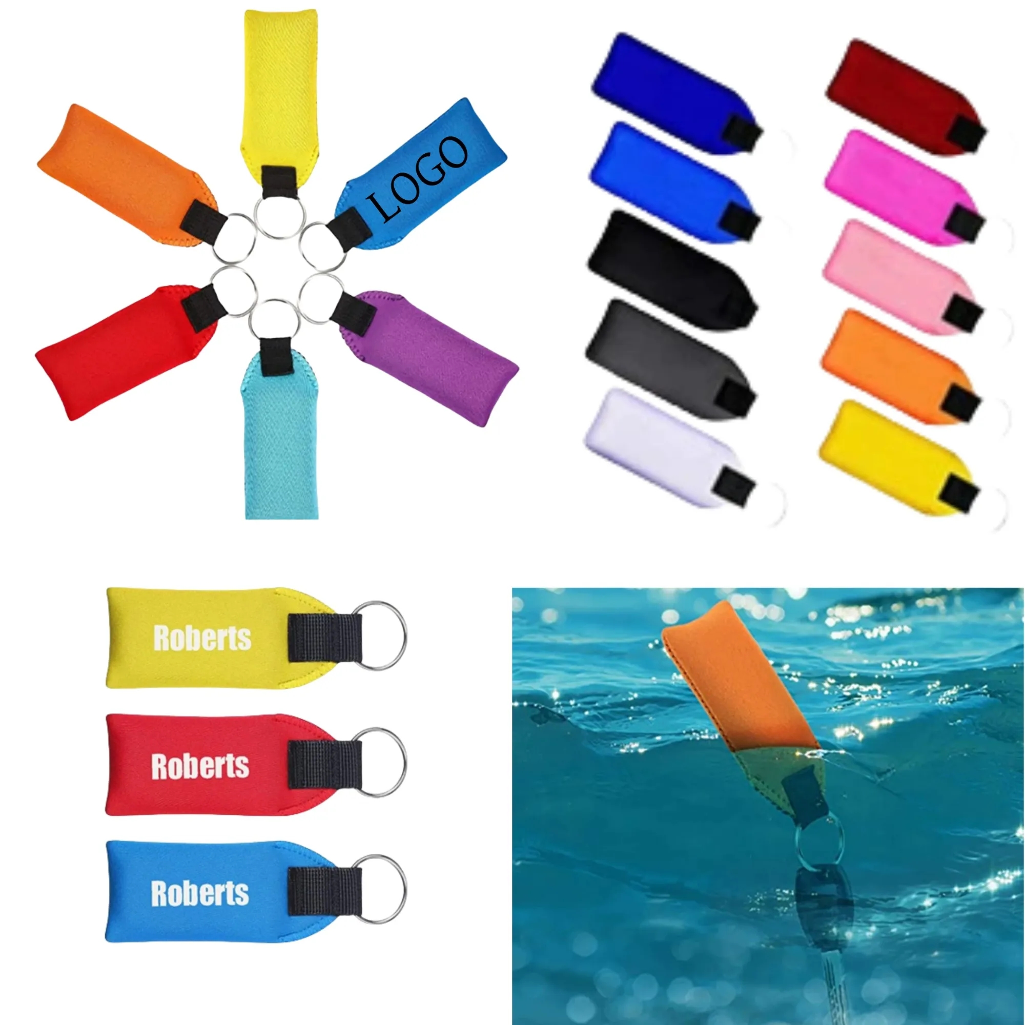 Floating Neoprene Wristband Keychain Lanyard 2