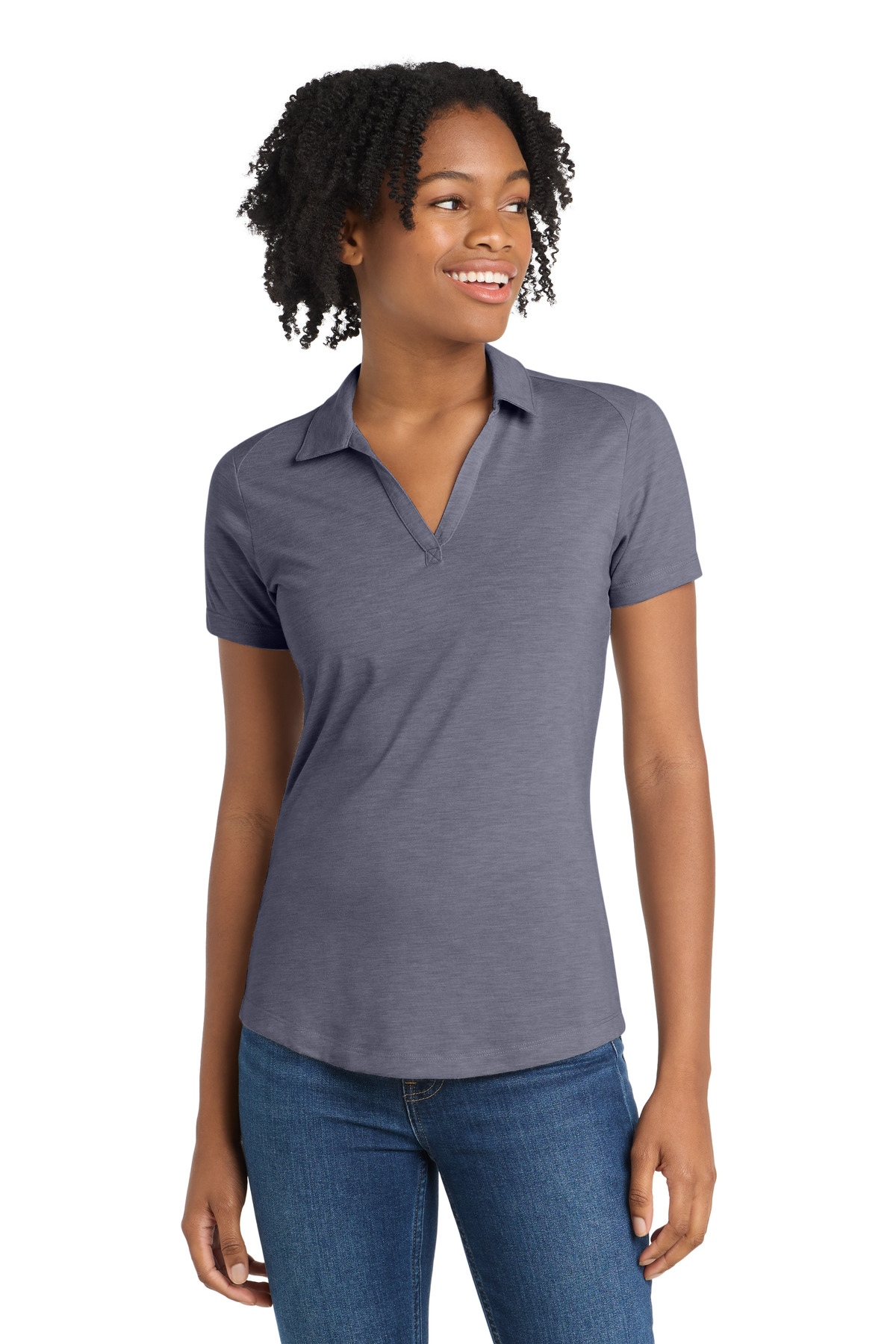 Sport-Tek Women's PosiCharge Tri-Blend Wicking Polo. LST405 26
