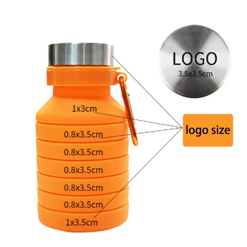 Custom 17 oz Leak Proof Twist Cap Collapsible Water Bottle 5