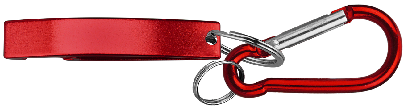 Jumbo size stylish eye shape bottle opener with split key ring & carabineer 2