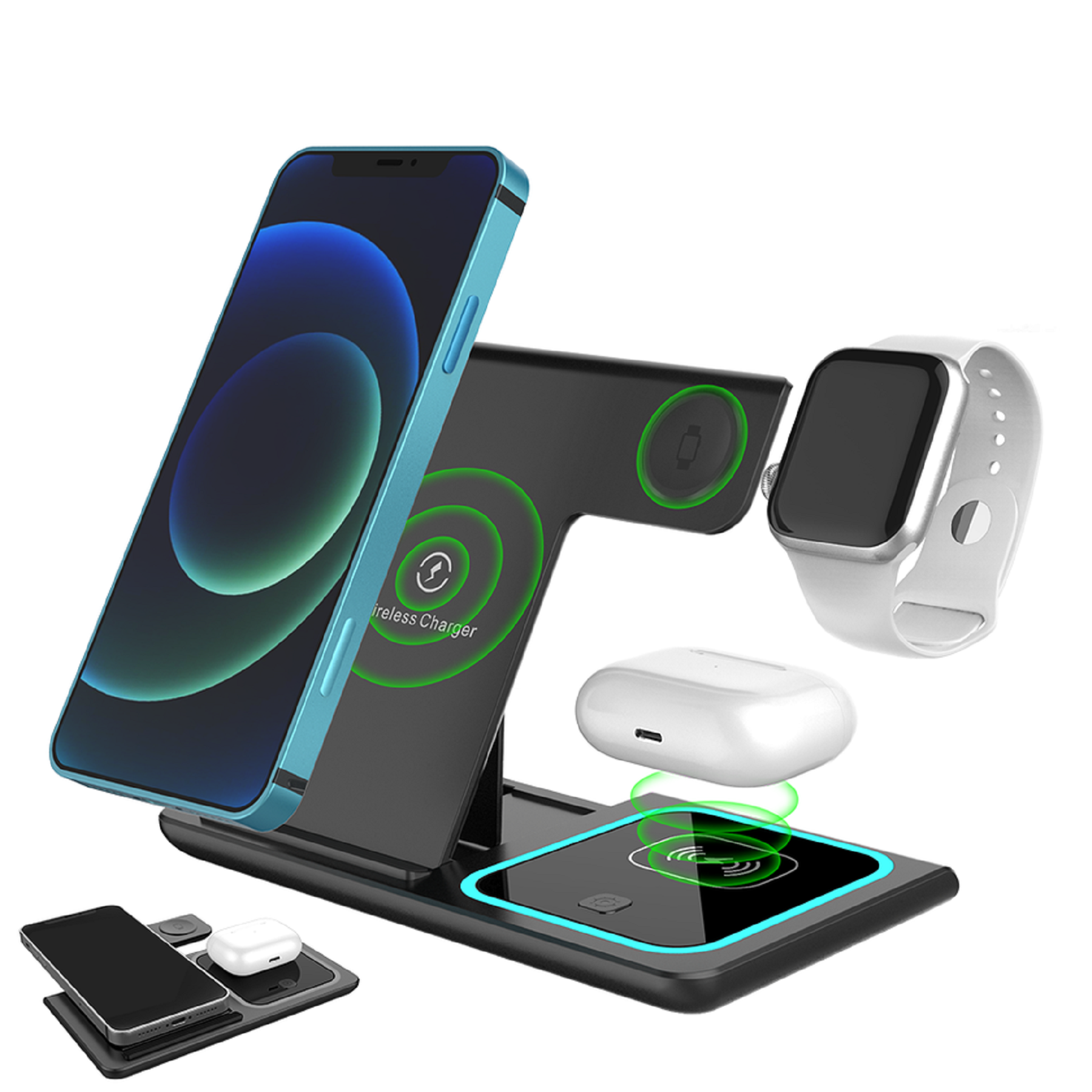 15 Watt Foldable 3 in 1 Wireless Charger 7