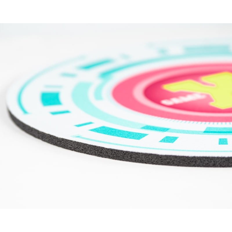 Fluorescent Neon Custom Printed Round Mouse Pads 1