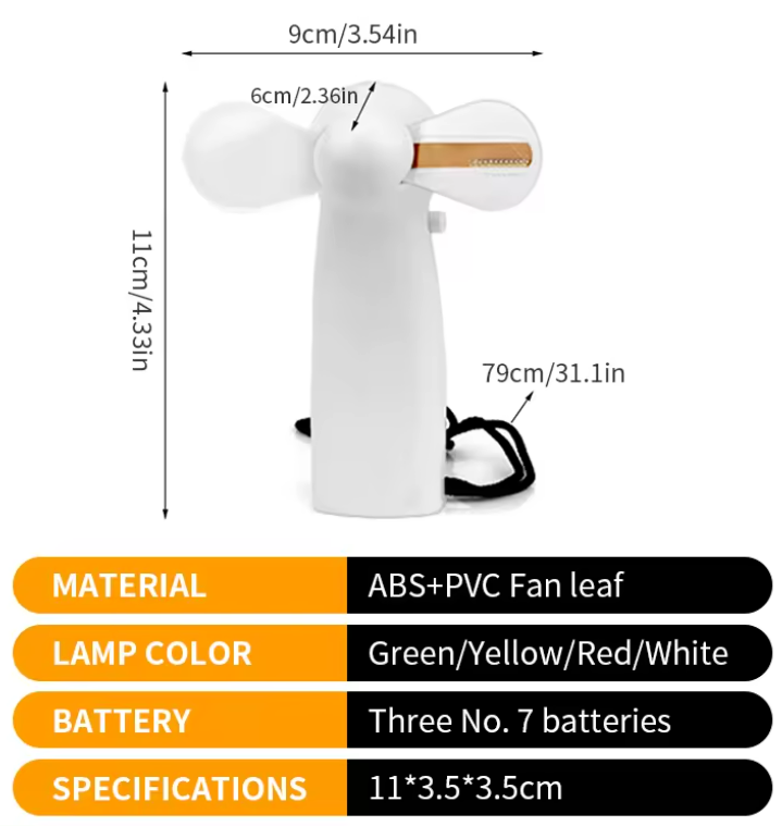 Hand Held Pre Programmed Message LED Fans 2