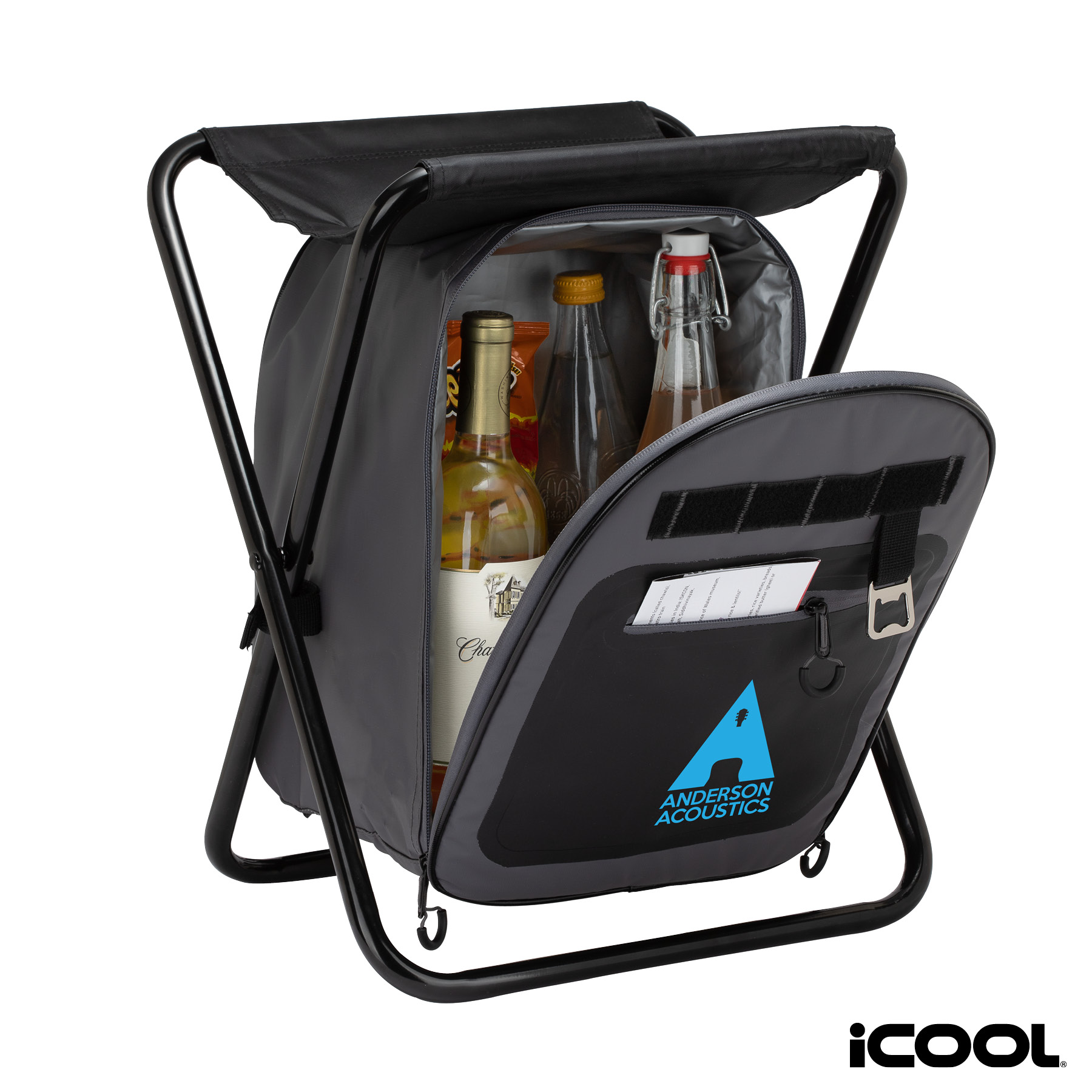 iCOOL® Cape Town 20-Can Capacity Backpack Cooler Chair 8