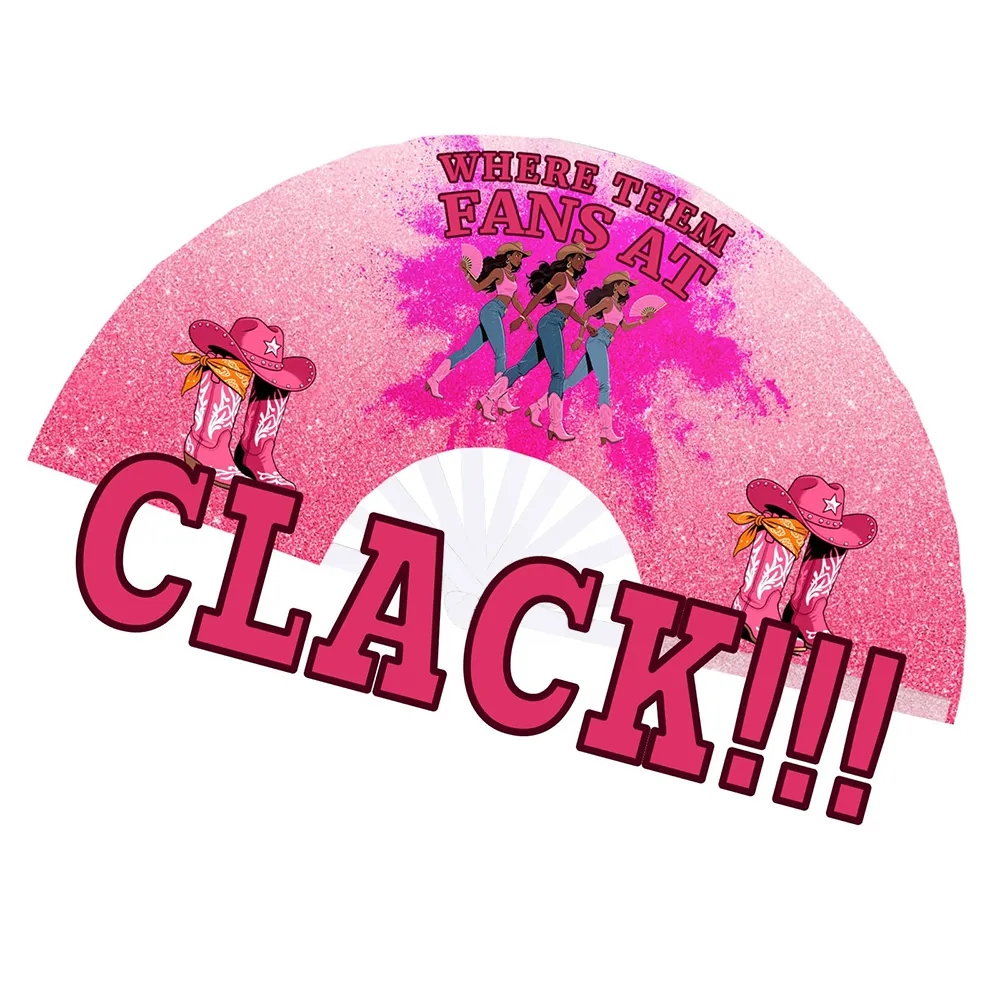 Clack Boots on the Ground Hand Fan for Line Dancing Folding 9