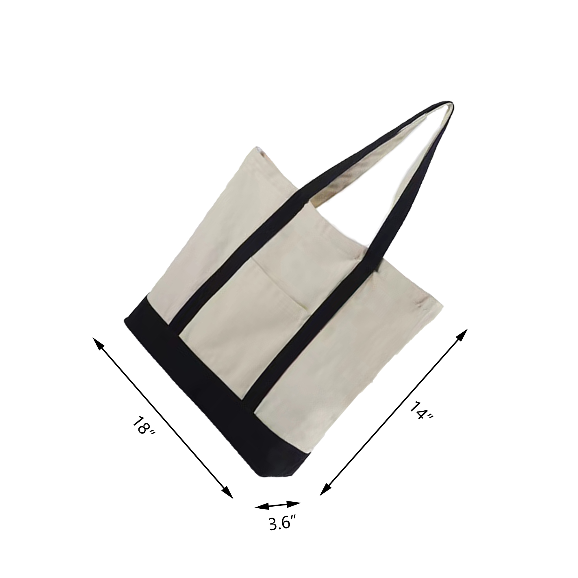 Stylish Canvas Tote Bag With External Pocket 1