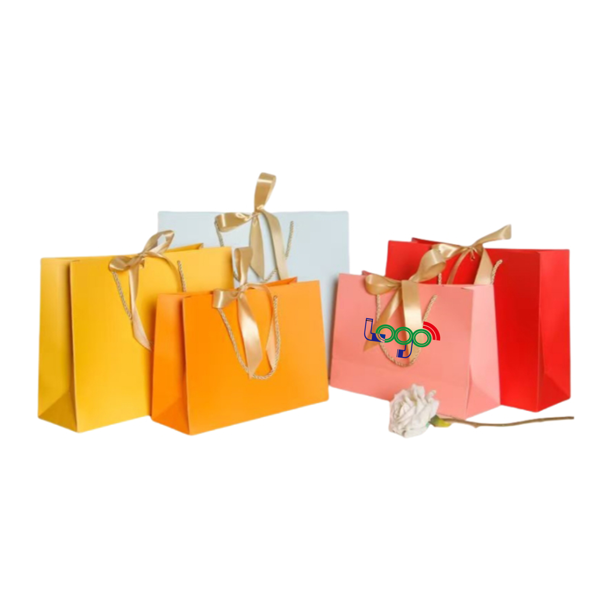 Small-Sized Gift Bags with Bow Ribbon Accents 2