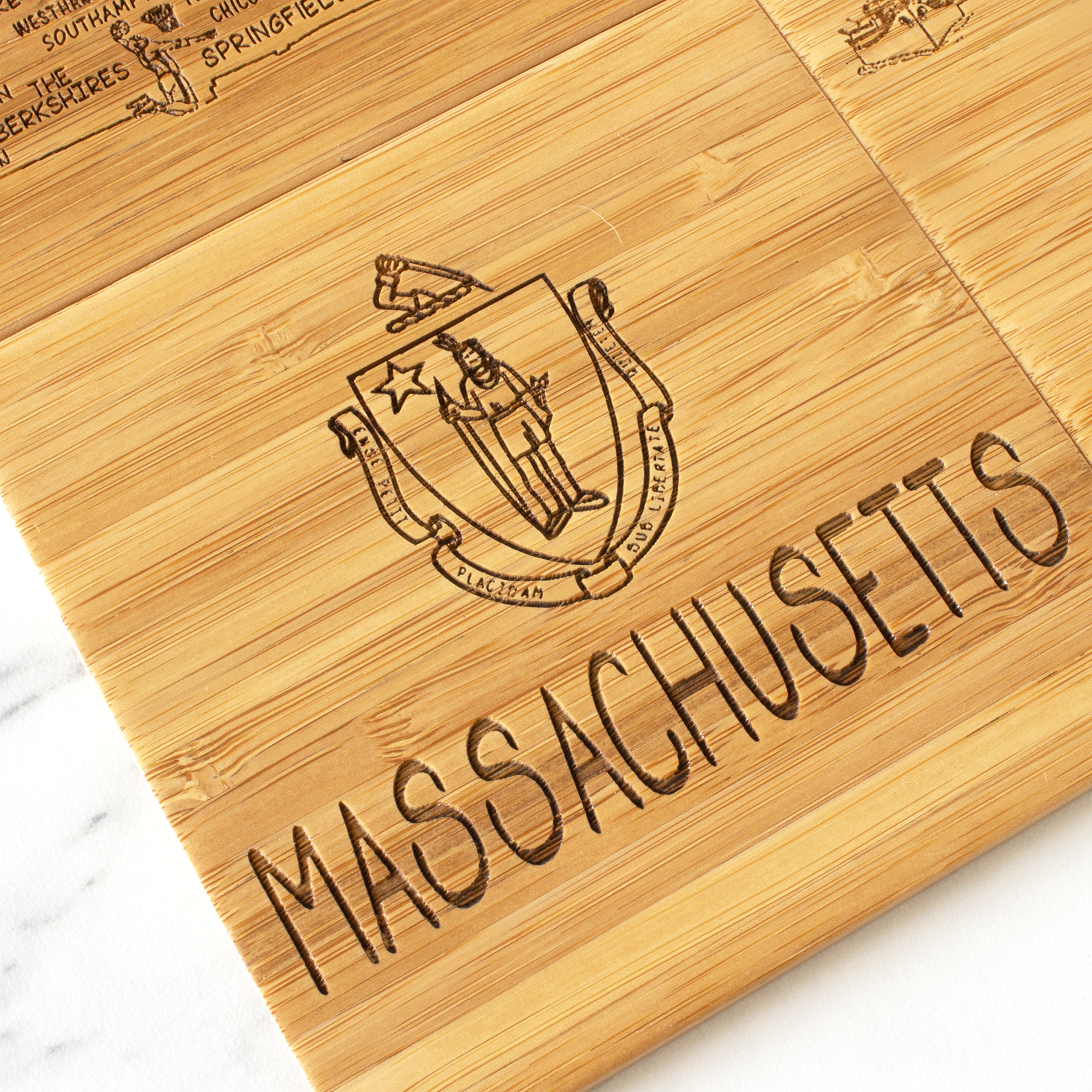 Massachusetts Puzzle Coaster Set 7