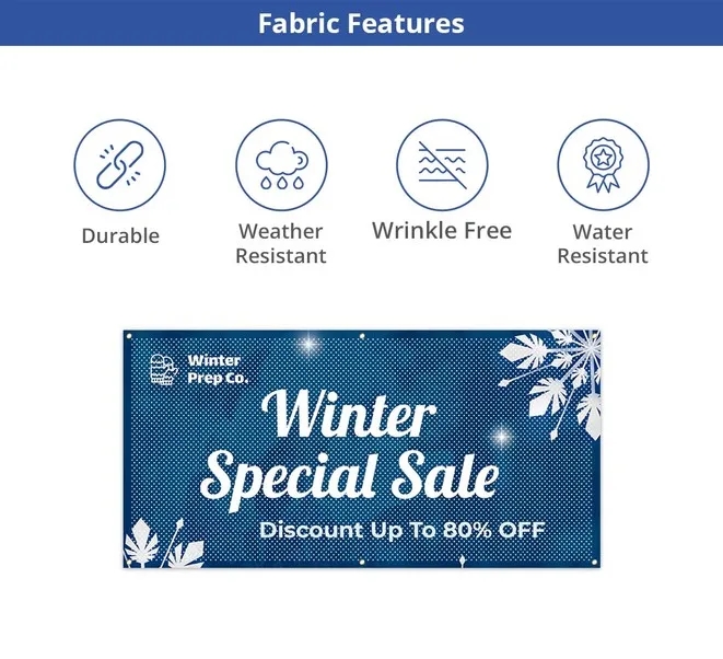 Fabric Mesh Banner - 1ft x 1ft 3