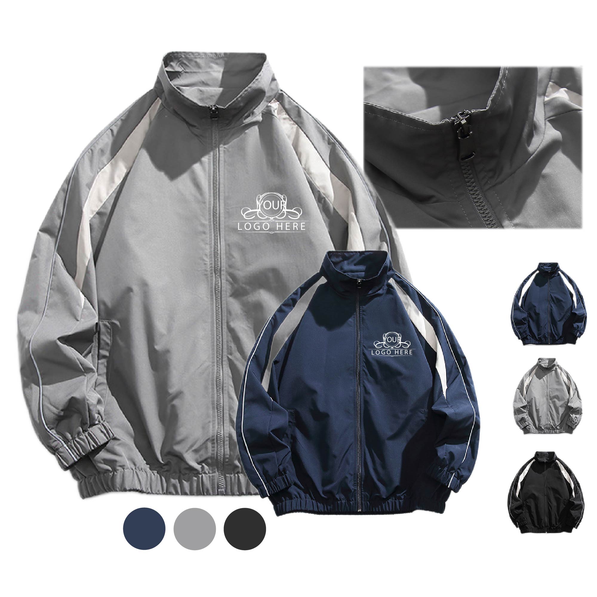 Men`s Athletic Twill Track Jacket 1