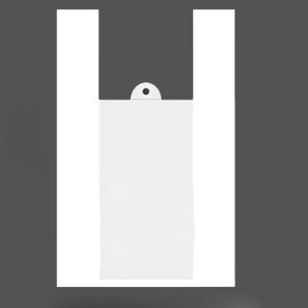 White Plastic T-shirt Bags -12.6 " x 5.51 " x 19.7 " 1